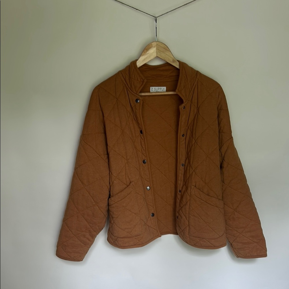 Z Supply Brown Puffer Jacket Cozy and Stylish